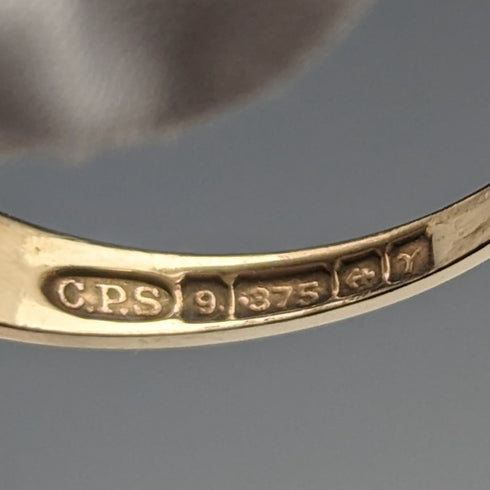 英国ヴィンテージジュエリー 「LOVE」彫刻 9ctゴールド リング 指輪